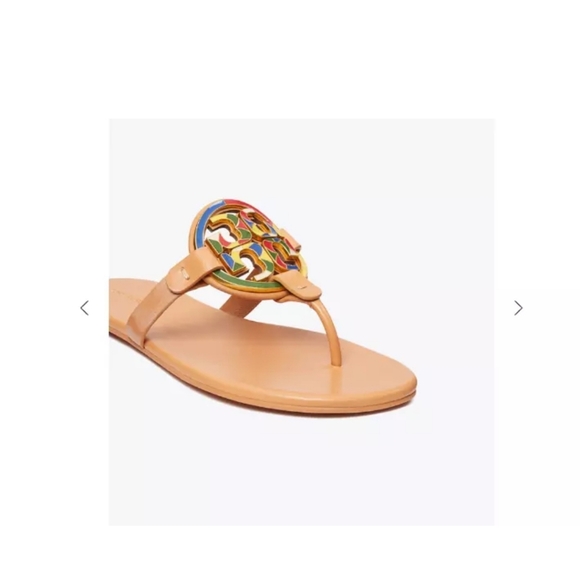 Tory Burch Enamel Miller Soft Sandals - Picture 2 of 5